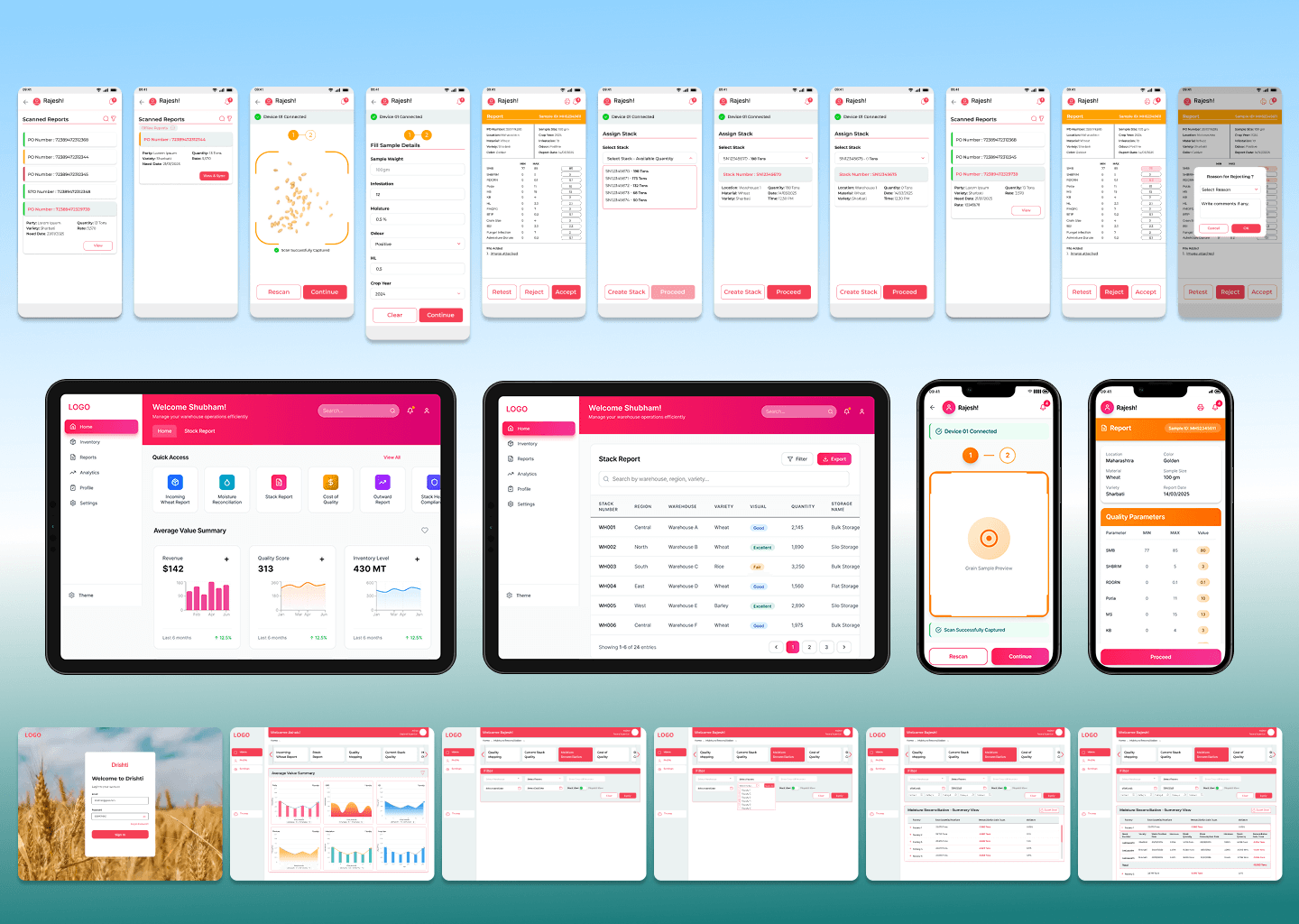 Mobile App UI Screens Showcase